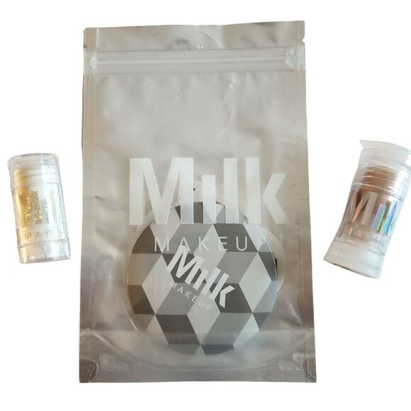 Milk Makeup Other - MILK MAKEUP gift set Geo Mirror mini Glitter & Holographic Sticks Stickers NEW